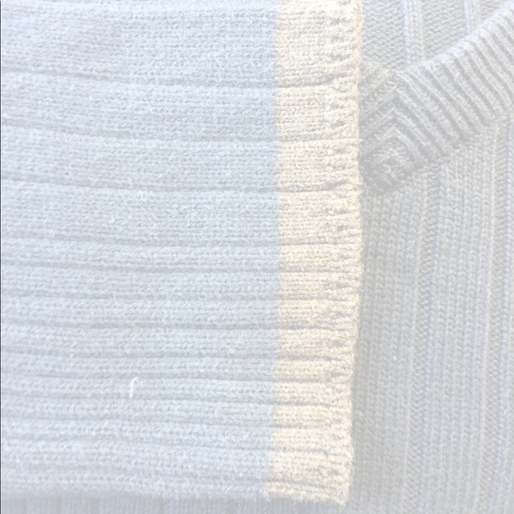 Calvin Klein CK Ribbed Men Sweater V-Neck Navy Large 100% Cotton Brown - Picture 5 of 10